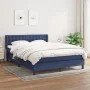 Cama box spring con colchón tela azul 140x190 cm de , Camas y somieres - Ref: Foro24-3130031, Precio: 448,80 €, Descuento: %