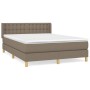 Cama box spring con colchón tela gris taupe 140x200 cm de , Camas y somieres - Ref: Foro24-3130597, Precio: 448,99 €, Descuen...