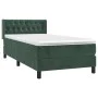 Box spring bed with dark green velvet mattress 100x200 cm by , Beds and slatted bases - Ref: Foro24-3131126, Price: 348,13 €,...