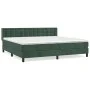Box spring bed with dark green velvet mattress 200x200 cm by , Beds and slatted bases - Ref: Foro24-3131222, Price: 628,84 €,...