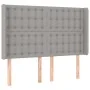 Box spring bed with light gray fabric mattress 140x200 cm by , Beds and slatted bases - Ref: Foro24-3132313, Price: 496,68 €,...