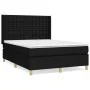 Box spring bed with black fabric mattress 140x190 cm by , Beds and slatted bases - Ref: Foro24-3132307, Price: 505,16 €, Disc...