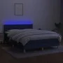 Box spring bed with mattress and LED blue fabric 140x200 cm by , Beds and slatted bases - Ref: Foro24-3134043, Price: 432,71 ...