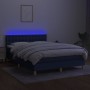 Boxspringbett mit Matratze und LED-blauem Stoff 140x200 cm von , Betten und Lattenroste - Ref: Foro24-3134043, Preis: 448,28 ...