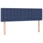 Box spring bed with mattress and LED blue fabric 140x200 cm by , Beds and slatted bases - Ref: Foro24-3134043, Price: 432,71 ...