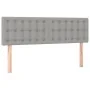 Box spring bed mattress and LED lights light gray fabric 140x190 cm by , Beds and slatted bases - Ref: Foro24-3134029, Price:...