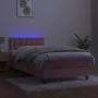 Boxspringbett mit Matratze und LED-Rosa-Samt 80x200 cm von , Betten und Lattenroste - Ref: Foro24-3134614, Preis: 279,41 €, R...