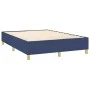 Cama box spring colchón y luces LED tela azul 140x190 cm de , Camas y somieres - Ref: Foro24-3135755, Precio: 500,32 €, Descu...