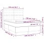Cama box spring colchón y luces LED tela azul 140x190 cm de , Camas y somieres - Ref: Foro24-3135755, Precio: 500,32 €, Descu...