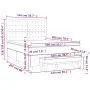 Box spring bed with light gray fabric mattress 140x200 cm by , Beds and slatted bases - Ref: Foro24-3136917, Price: 509,16 €,...