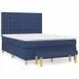 Box spring bed with blue fabric mattress 140x190 cm by , Beds and slatted bases - Ref: Foro24-3137475, Price: 533,21 €, Disco...