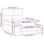 Box spring bed with blue fabric mattress 140x190 cm by , Beds and slatted bases - Ref: Foro24-3137475, Price: 533,84 €, Disco...