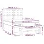 Box spring bed with blue fabric mattress 140x190 cm by , Beds and slatted bases - Ref: Foro24-3137475, Price: 533,21 €, Disco...