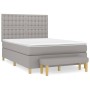 Cama box spring con colchón tela gris claro 140x200 cm de , Camas y somieres - Ref: Foro24-3137477, Precio: 531,18 €, Descuen...
