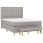 Cama box spring con colchón tela gris claro 140x200 cm de , Camas y somieres - Ref: Foro24-3137477, Precio: 531,18 €, Descuen...
