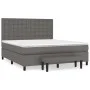 Box spring bed with gray synthetic leather mattress 180x200 cm by , Beds and slatted bases - Ref: Foro24-3137681, Price: 672,...