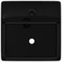 Lavabo de cerámica cuadrado con orificio de grifo/desagüe negro de vidaXL, Lavabos - Ref: Foro24-141941, Precio: 68,49 €, Des...