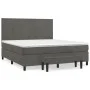 Box spring bed with dark gray velvet mattress 180x200 cm by , Beds and slatted bases - Ref: Foro24-3137738, Price: 602,66 €, ...