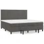 Box spring bed with dark gray velvet mattress 200x200 cm by , Beds and slatted bases - Ref: Foro24-3137744, Price: 677,14 €, ...