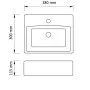 Lavabo de cerámica cuadrado con orificio de grifo/desagüe negro de vidaXL, Lavabos - Ref: Foro24-141941, Precio: 68,49 €, Des...