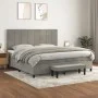 Cama box spring con colchón terciopelo gris claro 200x200 cm de , Camas y somieres - Ref: Foro24-3137863, Precio: 684,91 €, D...