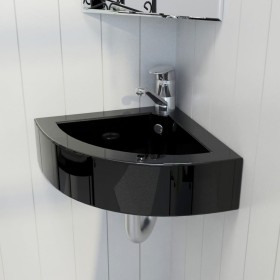 Waschbecken mit Überlauf 45x32x12,5 cm schwarz von vidaXL, Sinkt - Ref: Foro24-141924, Preis: 85,99 €, Rabatt: %