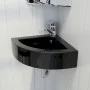 Washbasin with overflow 45x32x12.5 cm black by vidaXL, Sinks - Ref: Foro24-141924, Price: 84,29 €, Discount: %