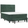 Box spring bed with dark green velvet mattress 140x190 cm by , Beds and slatted bases - Ref: Foro24-3138022, Price: 591,34 €,...