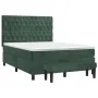 Box spring bed with dark green velvet mattress 140x190 cm by , Beds and slatted bases - Ref: Foro24-3138022, Price: 591,34 €,...