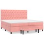Box spring bed with pink velvet mattress 200x200 cm by , Beds and slatted bases - Ref: Foro24-3138048, Price: 735,32 €, Disco...