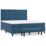 Box spring bed with dark blue velvet mattress 180x200 cm by , Beds and slatted bases - Ref: Foro24-3138041, Price: 712,11 €, ...