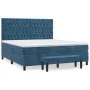 Box spring bed with dark blue velvet mattress 180x200 cm by , Beds and slatted bases - Ref: Foro24-3138041, Price: 733,82 €, ...