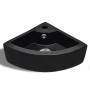 Washbasin with overflow 45x32x12.5 cm black by vidaXL, Sinks - Ref: Foro24-141924, Price: 85,99 €, Discount: %