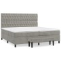 Boxspringbett mit hellgrauer Samtmatratze 200x200 cm von , Betten und Lattenroste - Ref: Foro24-3138043, Preis: 739,60 €, Rab...