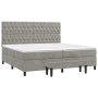 Boxspringbett mit hellgrauer Samtmatratze 200x200 cm von , Betten und Lattenroste - Ref: Foro24-3138043, Preis: 739,60 €, Rab...