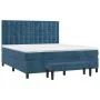 Box spring bed with dark blue velvet mattress 160x200 cm by , Beds and slatted bases - Ref: Foro24-3138095, Price: 595,63 €, ...