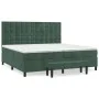 Cama box spring con colchón terciopelo verde oscuro 200x200 cm de , Camas y somieres - Ref: Foro24-3138106, Precio: 798,96 €,...