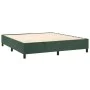 Cama box spring con colchón terciopelo verde oscuro 200x200 cm de , Camas y somieres - Ref: Foro24-3138106, Precio: 798,96 €,...