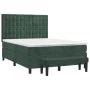 Box spring bed with dark green velvet mattress 140x200 cm by , Beds and slatted bases - Ref: Foro24-3138088, Price: 558,20 €,...
