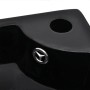 Washbasin with overflow 45x32x12.5 cm black by vidaXL, Sinks - Ref: Foro24-141924, Price: 85,99 €, Discount: %