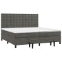 Box spring bed with dark gray velvet mattress 200x200 cm by , Beds and slatted bases - Ref: Foro24-3138104, Price: 692,14 €, ...