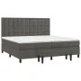 Cama box spring con colchón terciopelo gris oscuro 200x200 cm de , Camas y somieres - Ref: Foro24-3138104, Precio: 680,70 €, ...