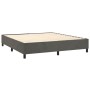 Box spring bed with dark gray velvet mattress 200x200 cm by , Beds and slatted bases - Ref: Foro24-3138104, Price: 692,14 €, ...