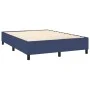 Box spring bed mattress and LED lights blue fabric 140x190 cm by , Beds and slatted bases - Ref: Foro24-3138635, Price: 516,6...