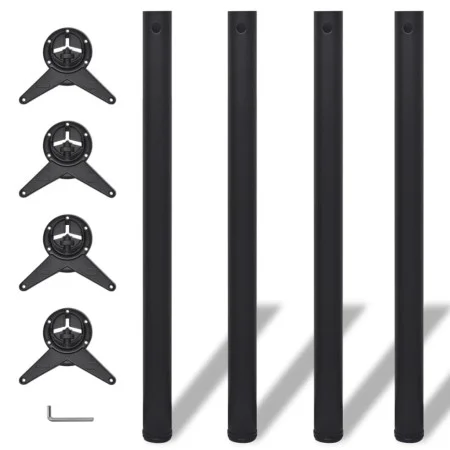 Adjustable table legs in 4 heights black 870 mm by vidaXL, Table legs - Ref: Foro24-242140, Price: 70,99 €, Discount: %