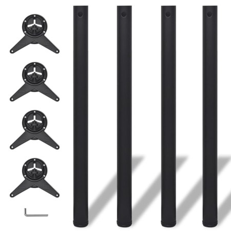 Tischbeine in 4 Höhen verstellbar schwarz 870 mm von vidaXL, Tischbeine - Ref: Foro24-242140, Preis: 63,91 €, Rabatt: %
