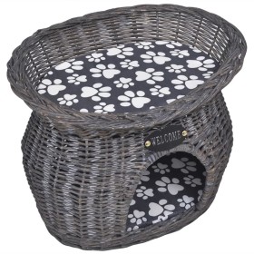 Willow Haustierhaus/Bett/Kratzbrett mit Kissen von vidaXL, Katzenbetten - Ref: Foro24-170222, Preis: 71,73 €, Rabatt: %