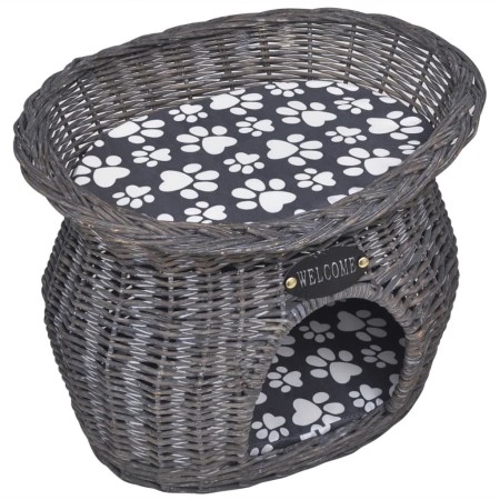 Casa/cama/ rascador para mascotas de sauce con cojín de vidaXL, Camas para gatos - Ref: Foro24-170222, Precio: 71,62 €, Descu...