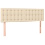 Box spring bed with cream fabric mattress 140x190 cm by , Beds and slatted bases - Ref: Foro24-3140934, Price: 417,23 €, Disc...