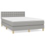 Boxspringbett mit hellgrauer Stoffmatratze 140x190 cm von , Betten und Lattenroste - Ref: Foro24-3140929, Preis: 468,60 €, Ra...